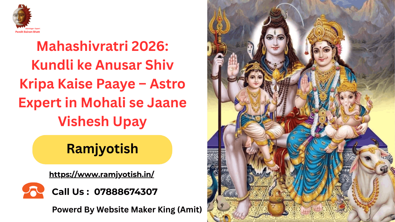 Mahashivratri 2026 Kundli ke Anusar Shiv Kripa Kaise Paaye – Astro Expert in Mohali se Jaane Vishesh Upay